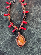 Load image into Gallery viewer, Bamboo Coral Tiger Eye Golden Citrine Chain