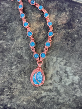 Load image into Gallery viewer, Sky Blue Crackle Quartz Aqua Aura Quartz Chain
