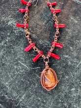 Load image into Gallery viewer, Bamboo Coral Tiger Eye Golden Citrine Chain