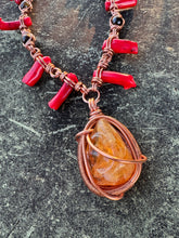 Load image into Gallery viewer, Bamboo Coral Tiger Eye Golden Citrine Chain