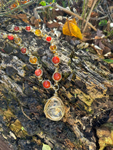 Load image into Gallery viewer, Carnelian Amber Smokey Quartz Chain
