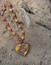 Load image into Gallery viewer, Yellow Calcite Bumblebee Jasper Chain
