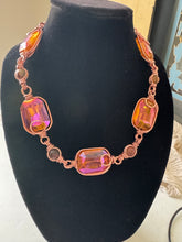 Load image into Gallery viewer, Sunset Aura Glass Mookaite Chain Bracelet Ring Set
