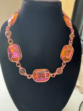 Load image into Gallery viewer, Sunset Aura Glass Mookaite Chain Bracelet Ring Set
