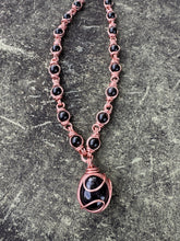 Load image into Gallery viewer, Rainbow Sheen Obsidian Deep Amethyst Chain
