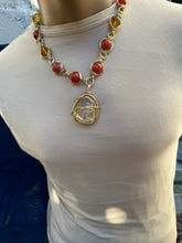 Load image into Gallery viewer, Carnelian Amber Smokey Quartz Chain
