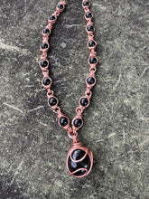 Load image into Gallery viewer, Rainbow Sheen Obsidian Deep Amethyst Chain
