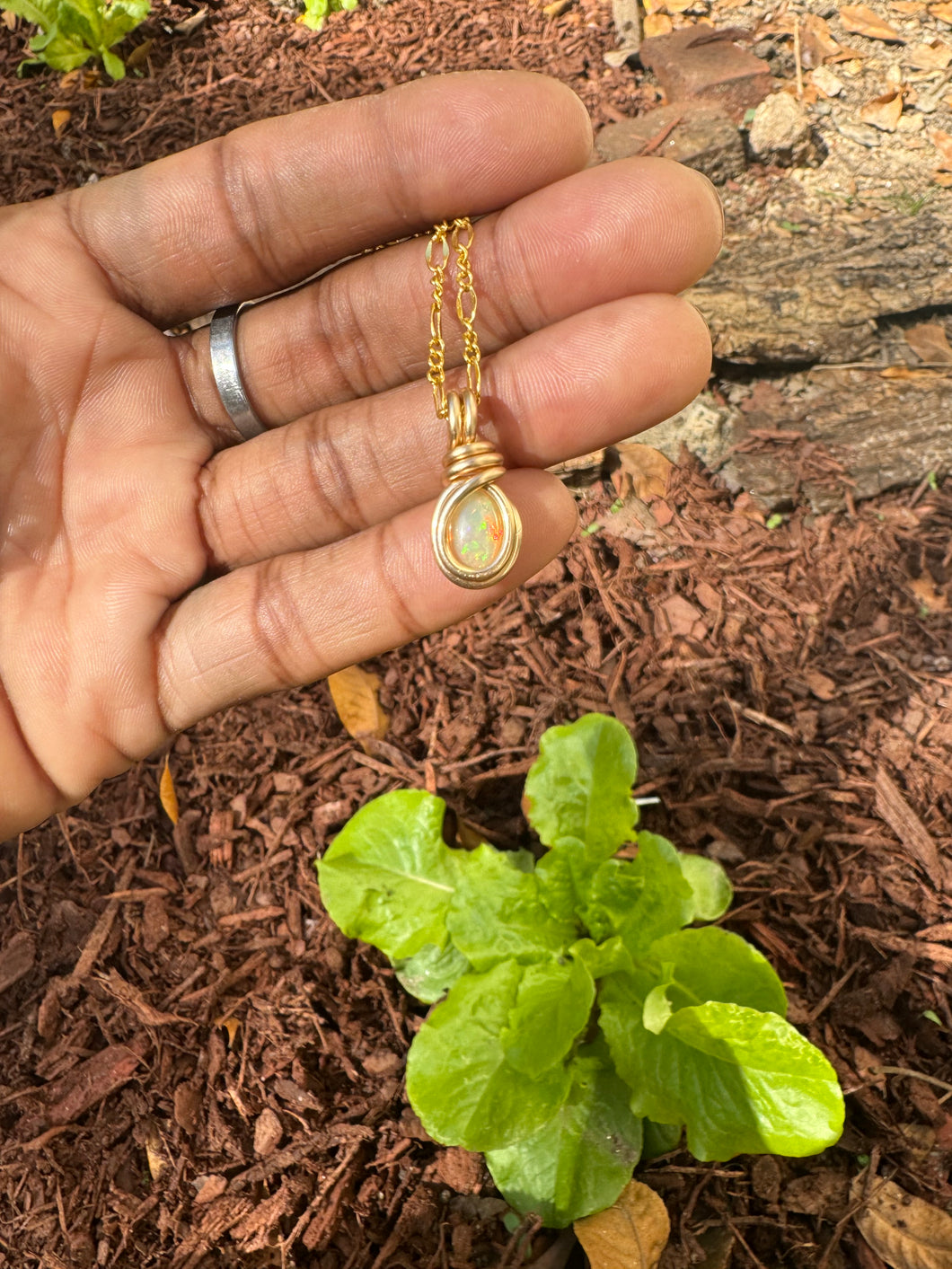 Gold Filled Ethiopian Opal