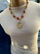 Load image into Gallery viewer, Carnelian Amber Smokey Quartz Chain
