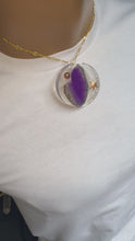 Load and play video in Gallery viewer, Purple Agate Orgonite Necklace
